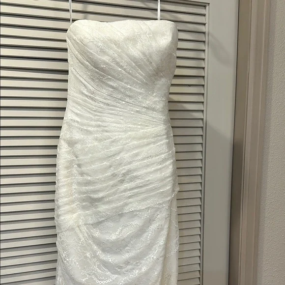 White By Vera Wang Ivory Lace Wedding Dress - New With Tag - Picture 6 of 16